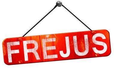 Frejus, 3d render, işareti asılı kırmızı