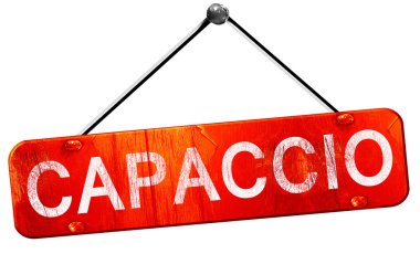 Capaccio, 3d render, işareti asılı kırmızı