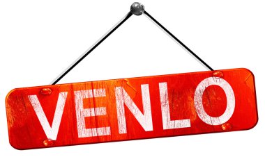 Venlo, 3d render, işareti asılı kırmızı