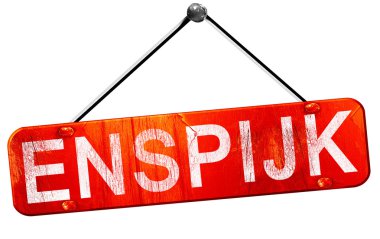 Enspijk, 3d render, işareti asılı kırmızı