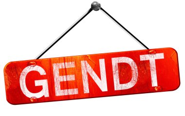 Gendt, 3d render, işareti asılı kırmızı