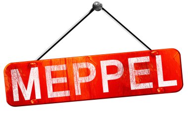 Meppel, 3d render, işareti asılı kırmızı