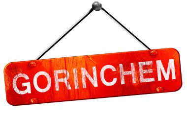 Gorinchem, 3d render, işareti asılı kırmızı