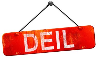 Dell, 3d render, işareti asılı kırmızı