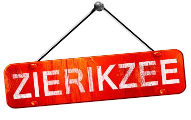 Zierikzee, 3 boyutlu çizim, kırmızı bir asılma işareti.