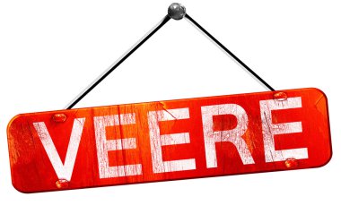 Veere, 3d render, işareti asılı kırmızı