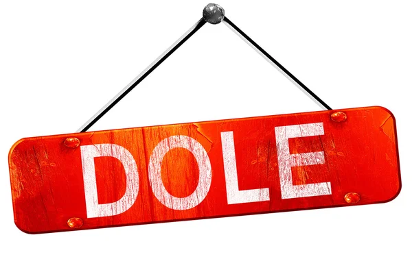 Dole, 3d render, işareti asılı kırmızı