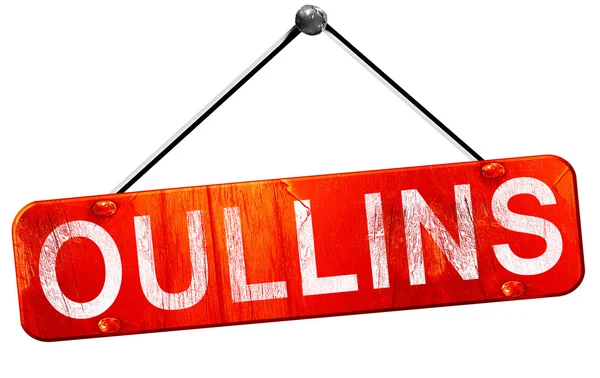 oullins, 3d render, işareti asılı kırmızı