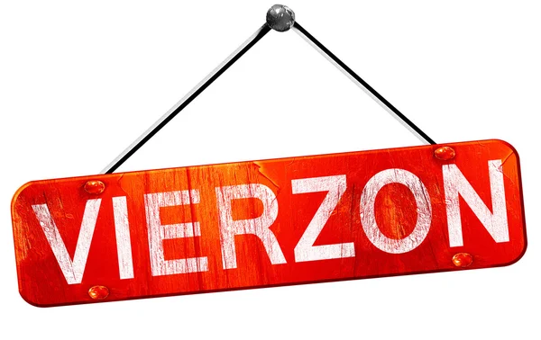 Vierzon, 3d render, işareti asılı kırmızı