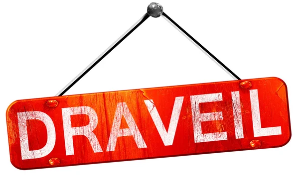 Draveil, 3d render, işareti asılı kırmızı