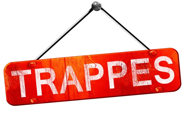 Trappes, 3d render, işareti asılı kırmızı