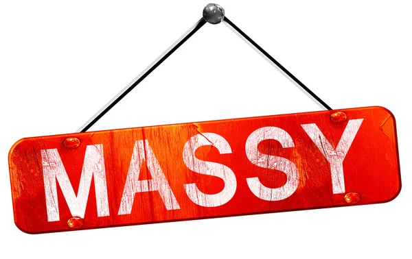 Massy, 3d render, işareti asılı kırmızı