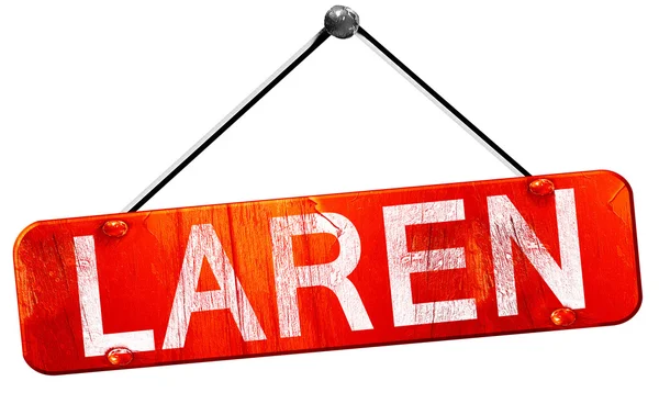 Laren, 3d render, işareti asılı kırmızı