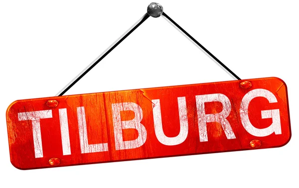 Tilburg, 3d render, işareti asılı kırmızı