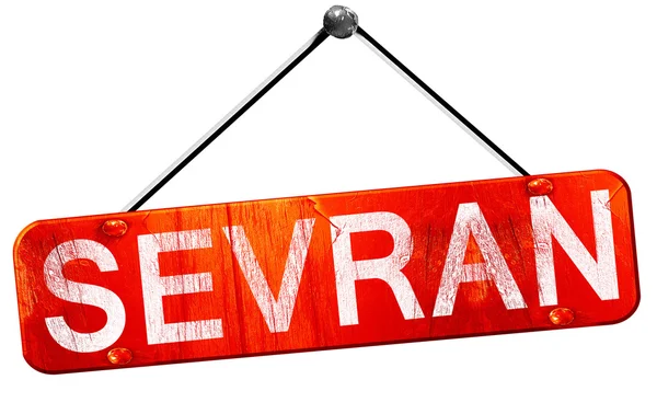 Sevran, 3d render, işareti asılı kırmızı