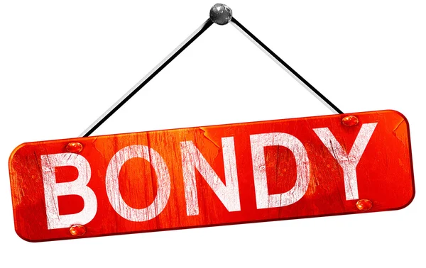 Bondy, 3d render, işareti asılı kırmızı