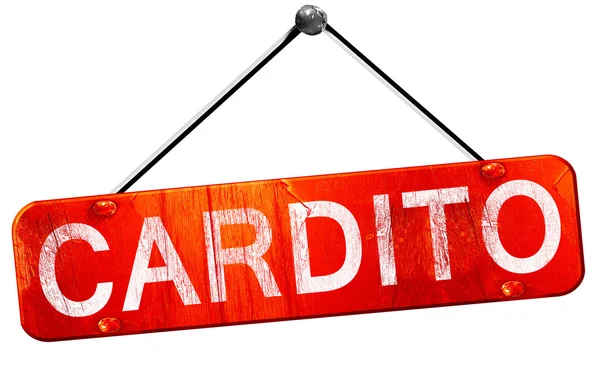 Cardito, 3d render, işareti asılı kırmızı