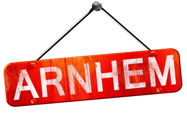 Arnhem, 3d render, işareti asılı kırmızı