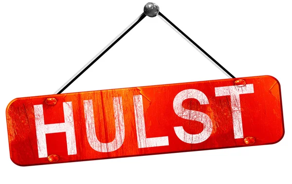 Hulst, 3d render, işareti asılı kırmızı