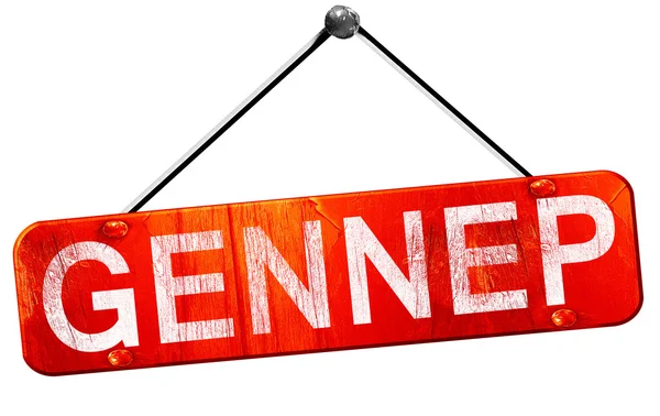 Gennep, 3d render, işareti asılı kırmızı