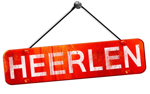 Heerlen, 3d render, işareti asılı kırmızı