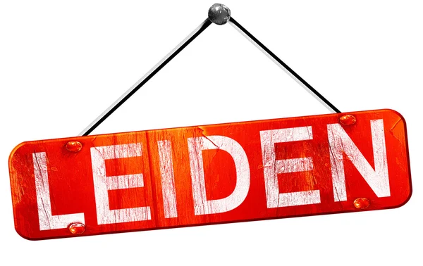 Leiden, 3d render, işareti asılı kırmızı