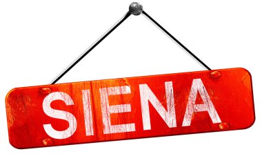 Siena, 3d render, işareti asılı kırmızı