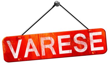 Varese, 3d render, işareti asılı kırmızı