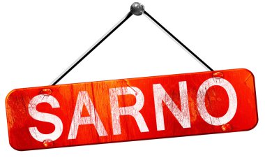 Sarno, 3d render, işareti asılı kırmızı