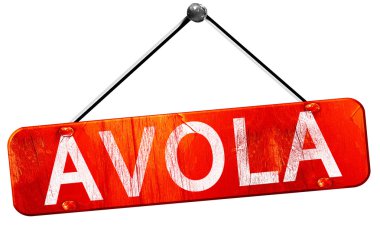 Avola, 3d render, işareti asılı kırmızı