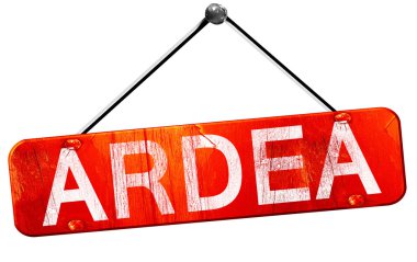 Ardea, 3d render, işareti asılı kırmızı