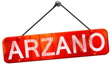 Arzano, 3d render, işareti asılı kırmızı