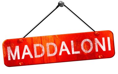 Maddaloni, 3d render, işareti asılı kırmızı