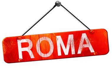Roma, 3d render, işareti asılı kırmızı