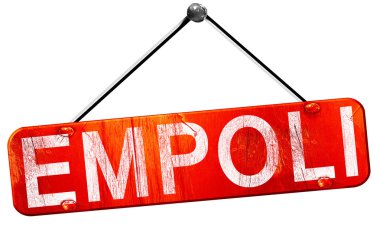 Empoli, 3d render, işareti asılı kırmızı