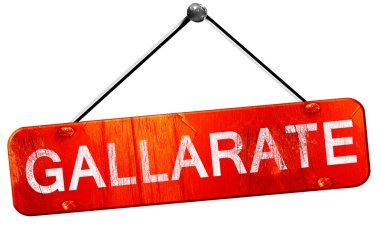 Gallarate, 3d render, işareti asılı kırmızı