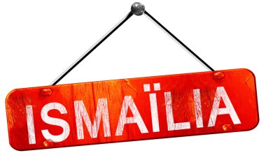 Ismailia, 3d render, işareti asılı kırmızı