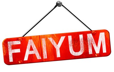 Faiyum, 3d render, işareti asılı kırmızı