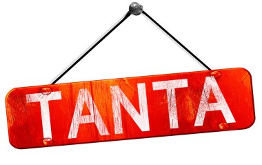 Tanta, 3d render, işareti asılı kırmızı