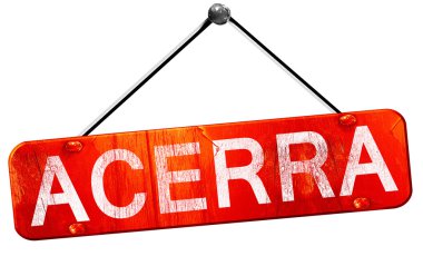 Acerra, 3d render, işareti asılı kırmızı
