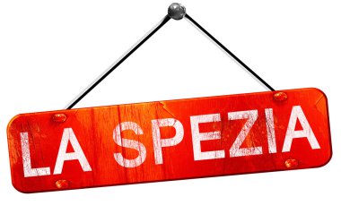 La spezia, 3d render, işareti asılı kırmızı