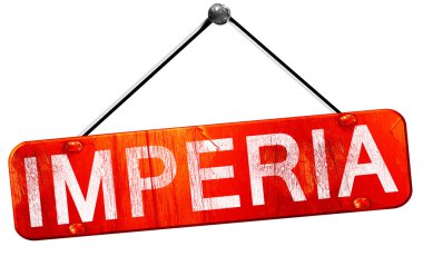 Imperia, 3d render, işareti asılı kırmızı