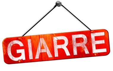 Giarre, 3d render, işareti asılı kırmızı