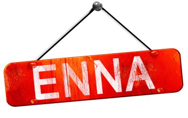 Enna, 3d render, işareti asılı kırmızı