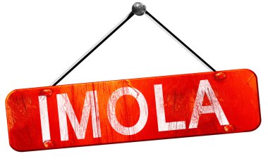 Imola, 3d render, işareti asılı kırmızı