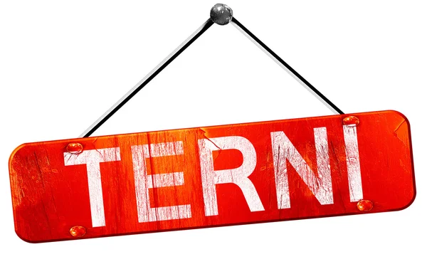 Terni, 3d render, işareti asılı kırmızı