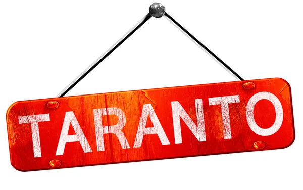 Taranto, 3d render, işareti asılı kırmızı