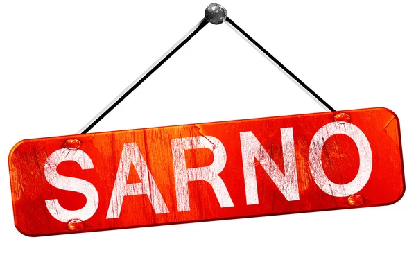 Sarno, 3d render, işareti asılı kırmızı