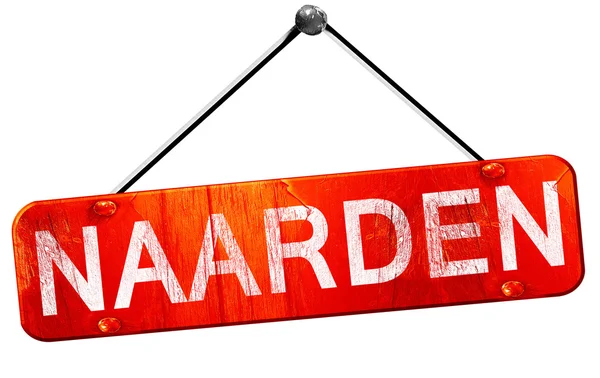 Naarden, 3d render, işareti asılı kırmızı