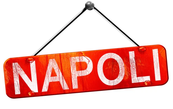 Napoli, 3d render, işareti asılı kırmızı